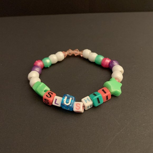 Slushii Single Kandi Beaded Bracelet Rave & Festival Accesories - Picture 1 of 1